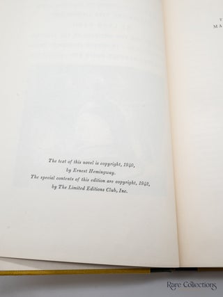 For Whom the Bell Tolls (Signed by Lynd Ward)