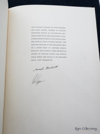 Nohow on - Signed by Samuel Beckett and by Robert Ryman