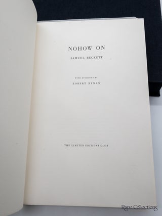 Nohow on - Signed by Samuel Beckett and by Robert Ryman