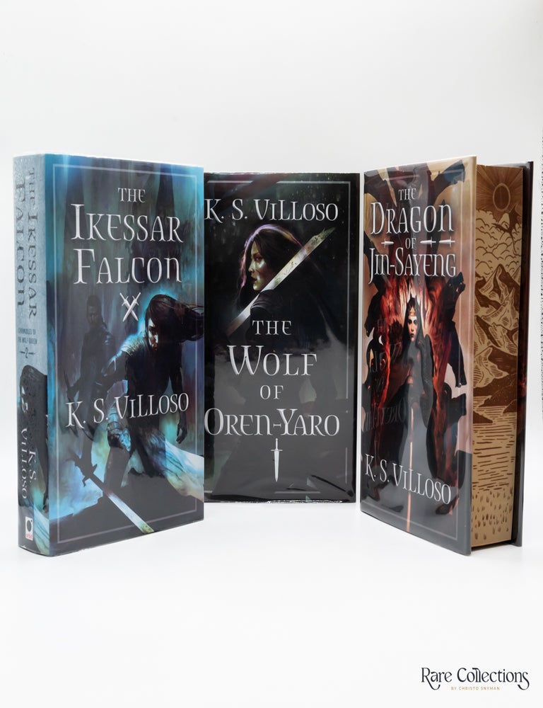 Item #9410 The Wolf of Oren-Yaro, the Ikessar Falcon, the Dragon of Jin-Sayene (Matching Number Limited Edition Set). K. S. Villoso.