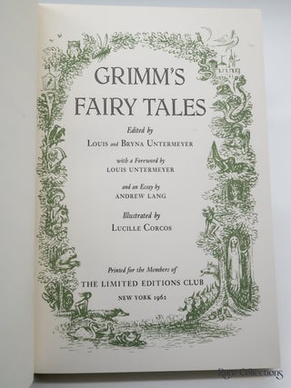 Grimm's Fairy Tales (Volume 4 ONLY)