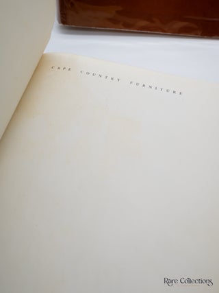 Cape Country Furniture. a Pictorial Survey of Regional Styles, Materials and Techniques in the Cape Province of South Africa