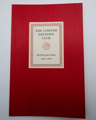 Item #E1430 Prospectus - the Limited Editions Club the Thirty-First Series 1962 -1963
